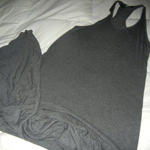 Norma Kamali Vintage Razorback Jumper Casual Lounge MAXI Dress Dark Gray M(8-10)